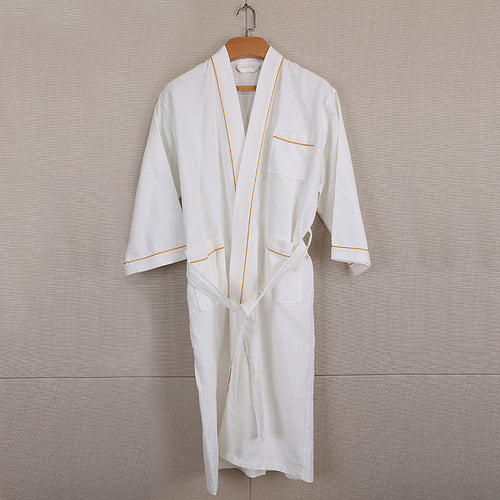 Pure Cotton Waffle Hotel White Bathrobe for Spa (Unisex)