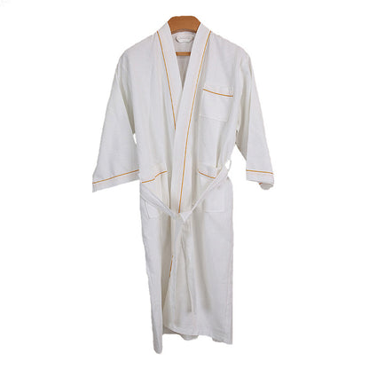 Pure Cotton Waffle Hotel White Bathrobe for Spa (Unisex)